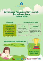 Balai Bahasa D.I.Yogyakarta Adakan Sayembara Penulisan Cerita Anak Berbahasa Jawa dengan Total Hadiah 145 Juta